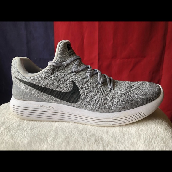 Nike Other - NIKE LunarEpic Low Flyknit 2; Gray Men’s Sz 9 1/2